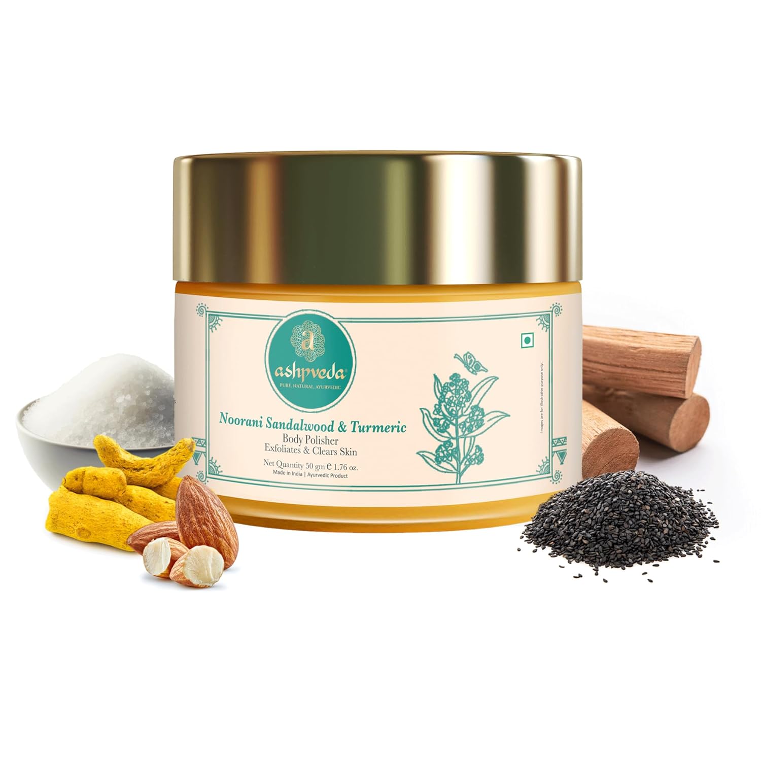 Ashpveda Sandalwood And Turmeric Body Polisher