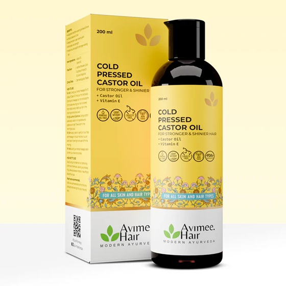 Avimee Herbal Cold Pressed Castor Oil For Hair Growth
