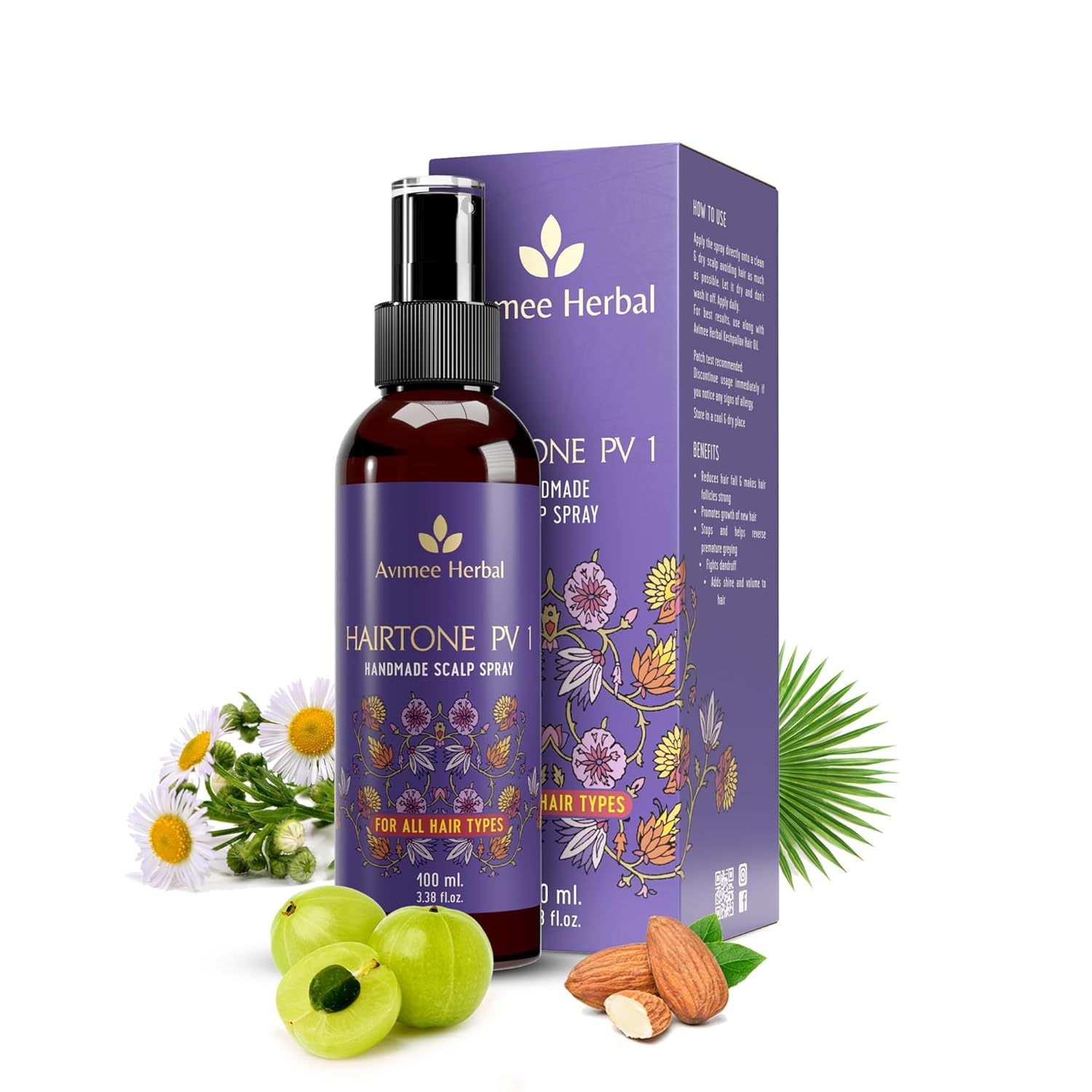 Avimee Herbal Hairtone PV 1 Scalp Spray