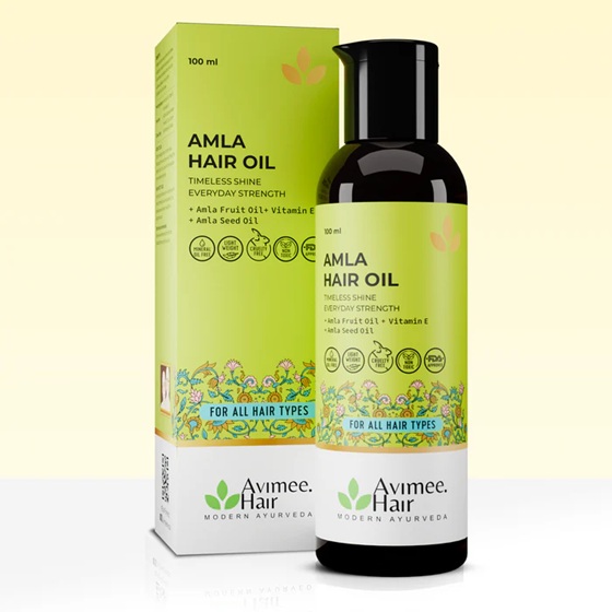 Avimee Herbal Pure Amla Hair Oil For Grey Hair & Dandruff