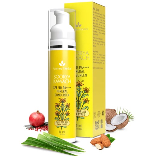 Avimee Herbal Soorya Kawach SPF50 PA++ 100% Mineral Sunscreen