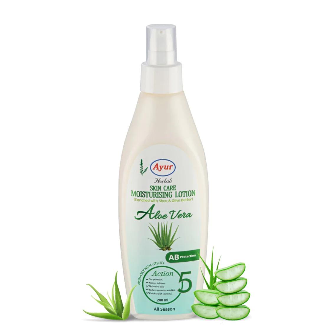 Ayur Herbals Skin Care Moisturising Lotion (Shea & Olive Butter)
