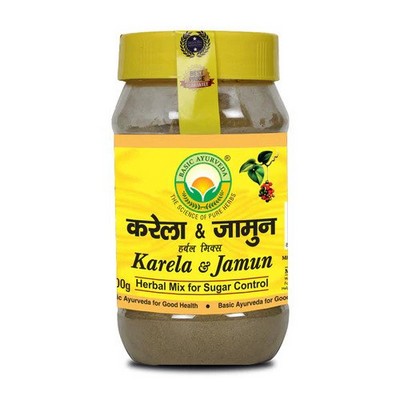 Basic Ayurveda Karela and Jamun Herbal Mix For Sugar Control Powder