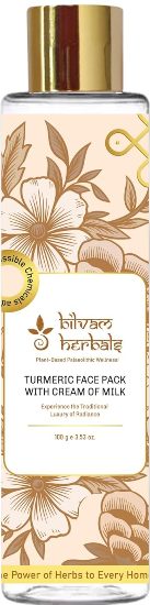 Bilvam Herbals Turmeric Face Pack with Cream of Milk