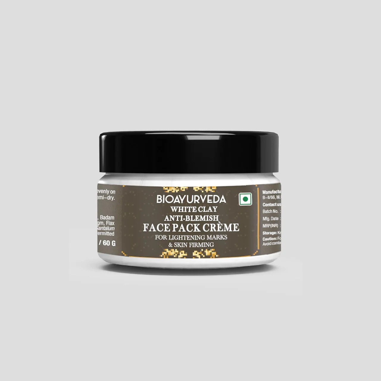 Bioayurveda White Clay Anti-Blemish Face Pack Crème