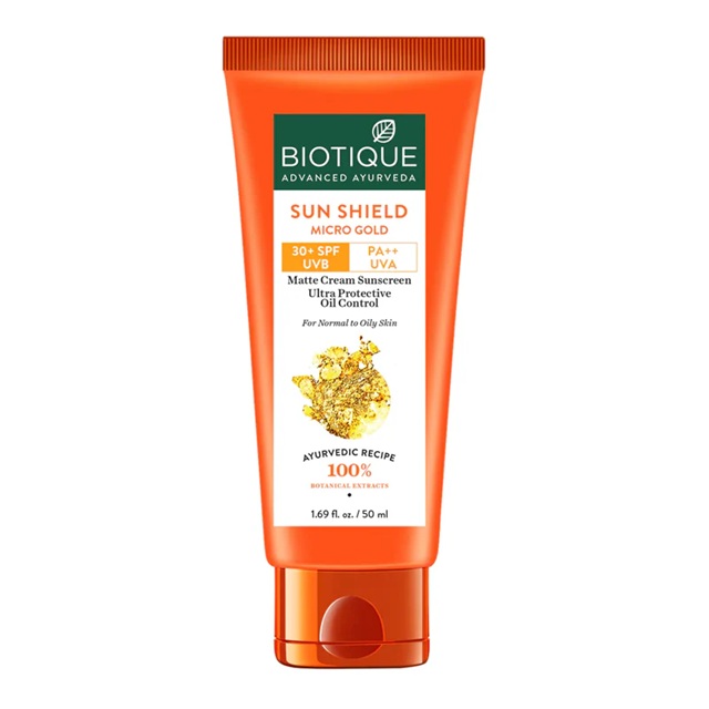 Biotique Sun Shield Micro Gold Matte Cream spf 30 UVA UVB
