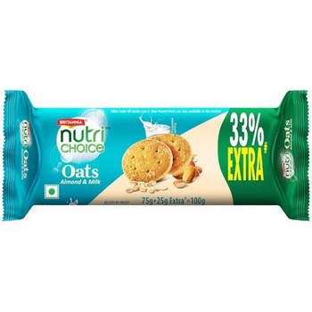 Britannia NutriChoice Oats Cookies Milk Almond