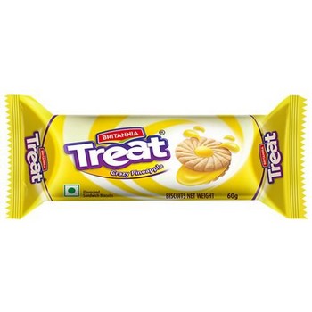 Britannia Treat Crazy Pineapple Cream Biscuits