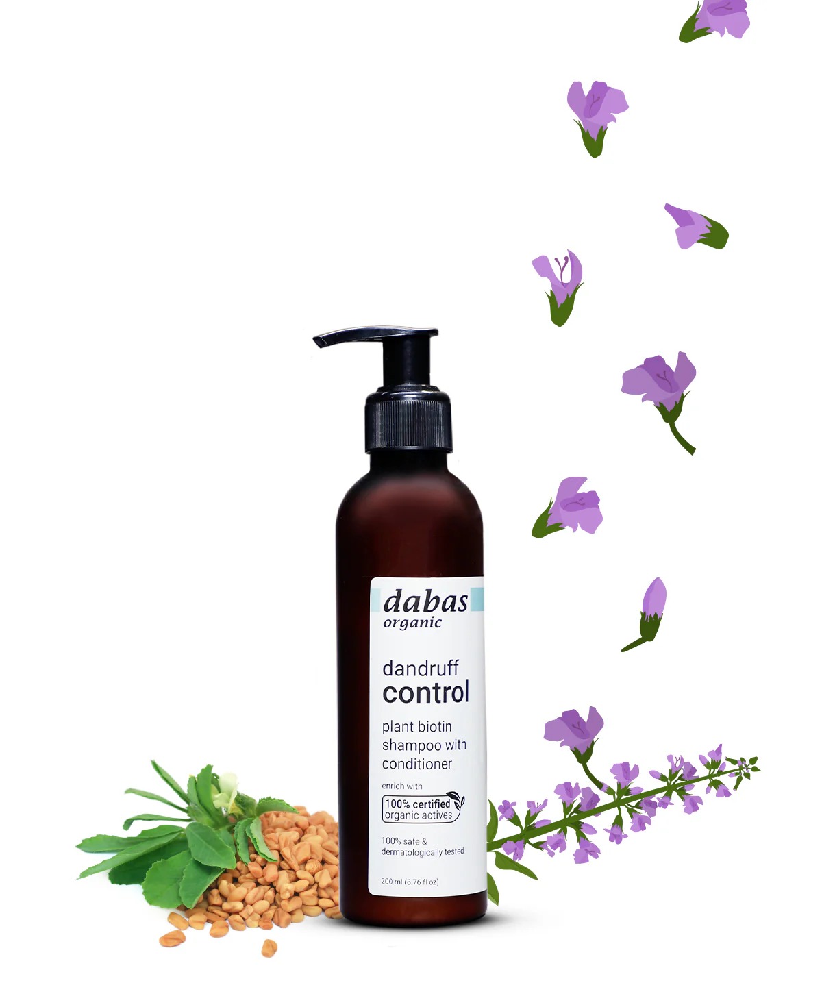 Dabas organic Dandruff Control Plant Biotin Shampoo with Conditioner
