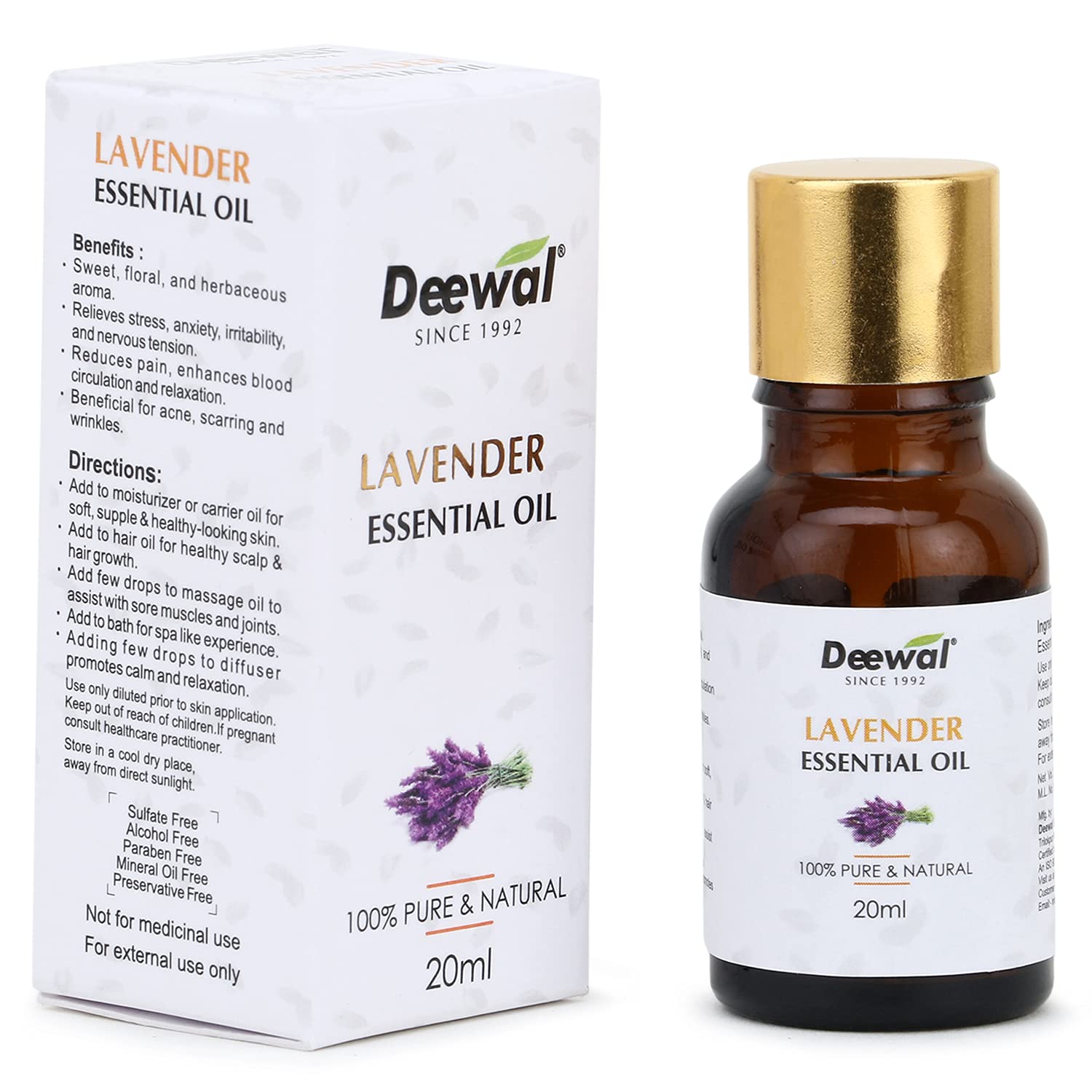 Deewal Natural Lavender Essential Oil
