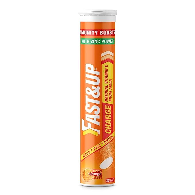 Fast Up Charge with Natural Vitamin C Orange Amla  Zinc Flavour Tablet