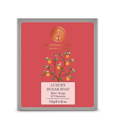 Forest Essentials Luxury Sugar Soap Bitter Orange and Cinnamon