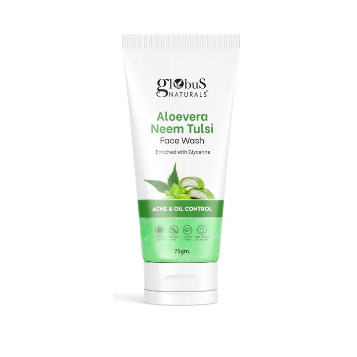 Globus Naturals Aloe Vera Neem Tulsi  Face Wash