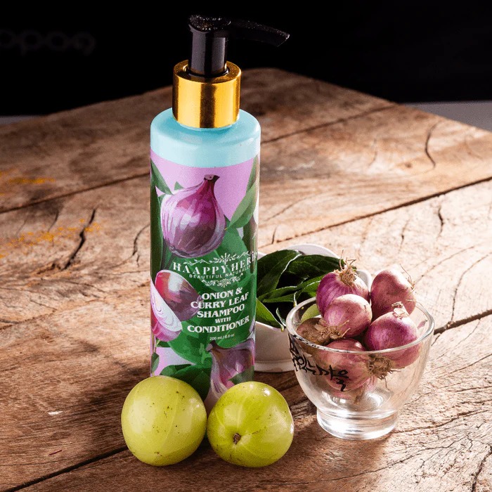 Happy Herbs Onion & Curry Leaf Shampoo With Conditioner