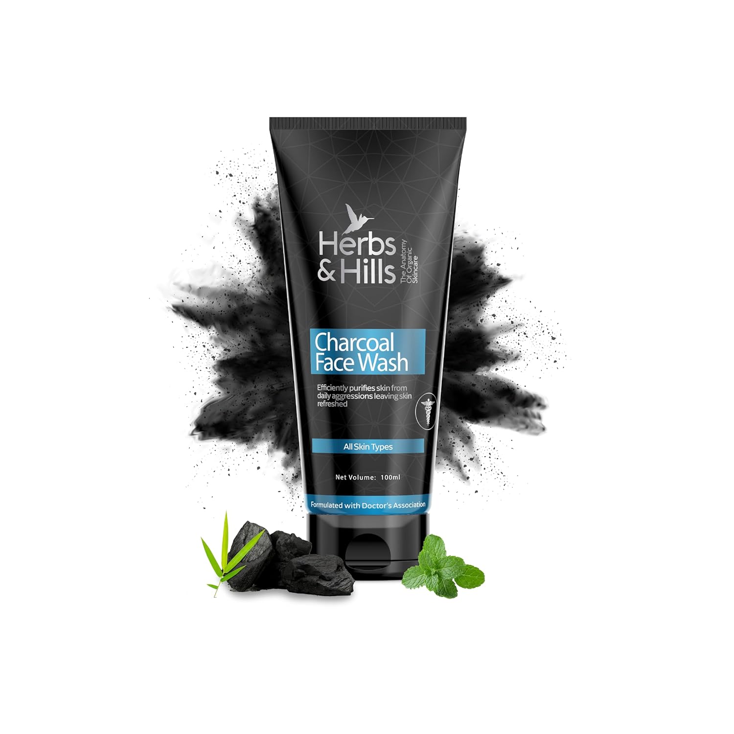 Herbs And Hills Charcoal Face Wash