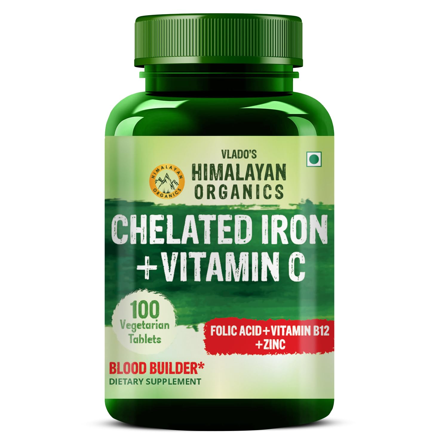 Himalayan Organics Chelated Iron Plus Vitamin C Tablets