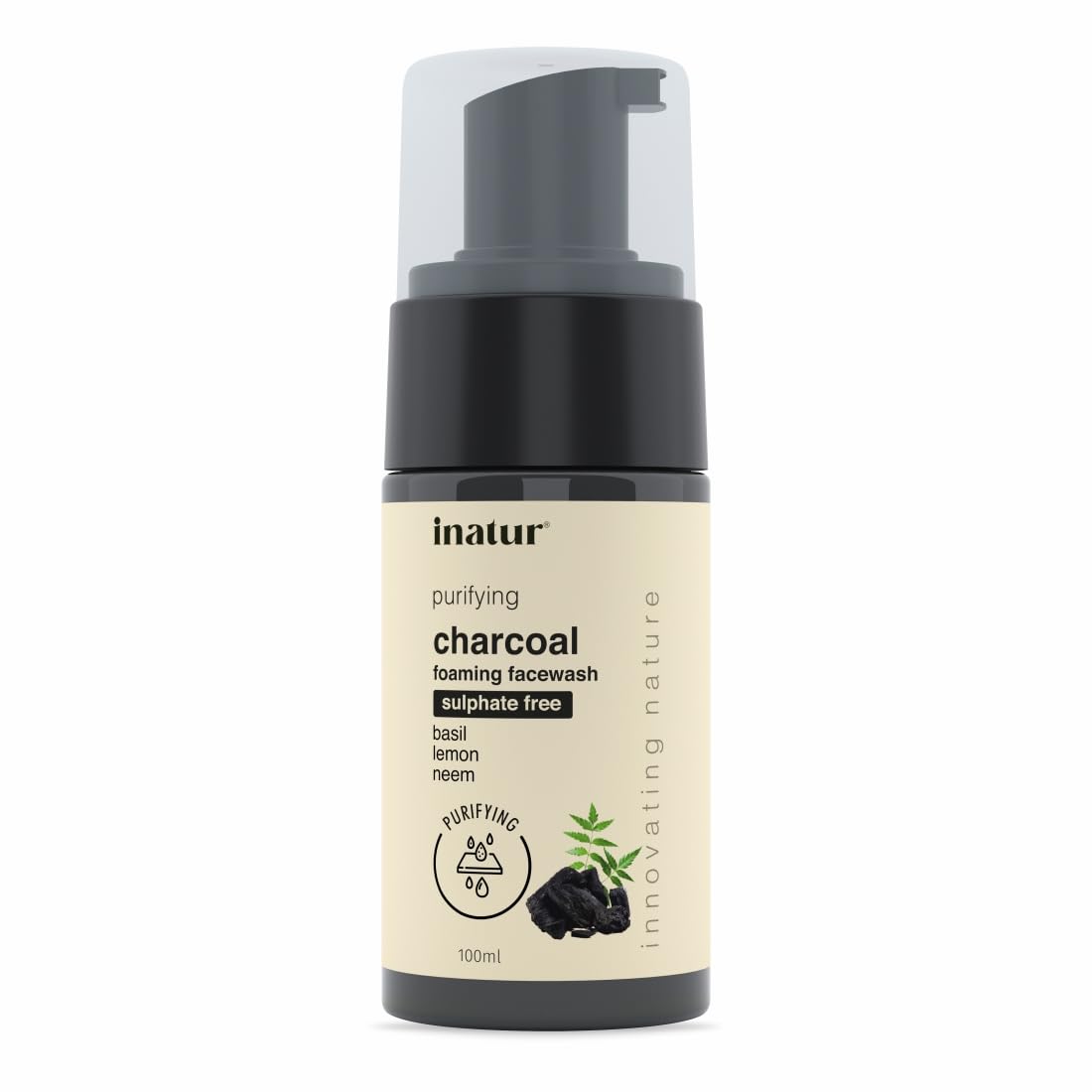 Inatur Charcoal Foaming Face Wash