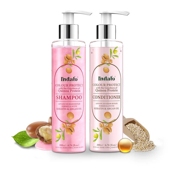 Indalo Hair Repair Combo with Quinoa Colour Protect Shampoo & Conditioner