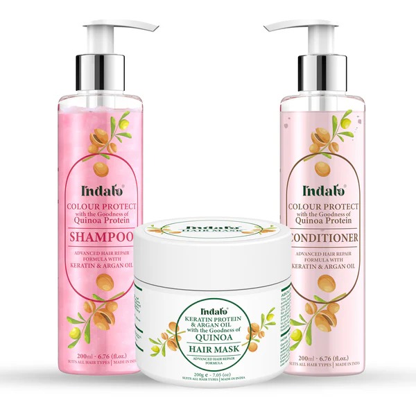 Indalo Quinoa Protein Shampoo, Conditioner & Hair Mask Combo