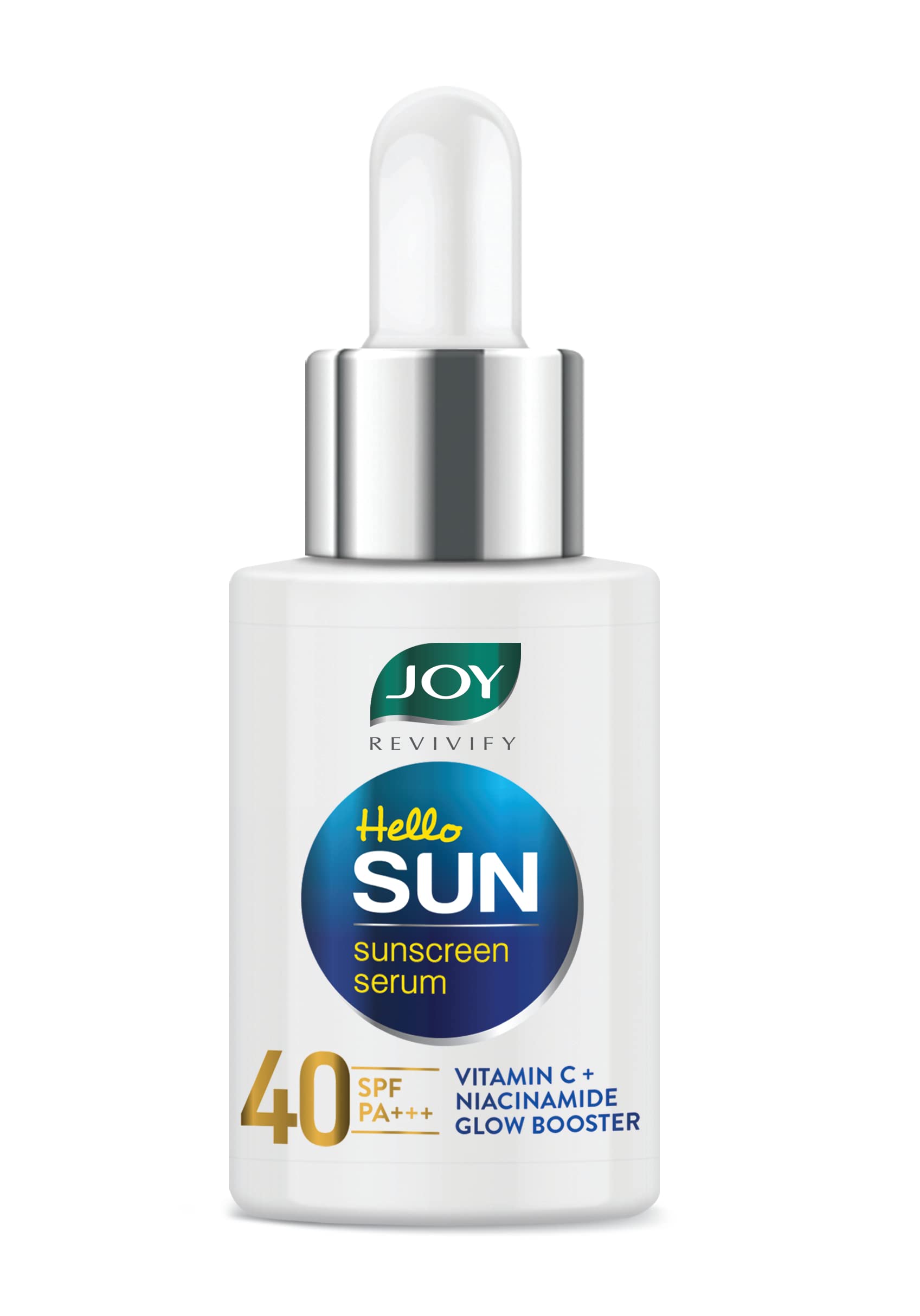 Joy Revivify Hello Sun Vitamin C+ Niacinamide Glow Booster Sunscreen Serum SPF40