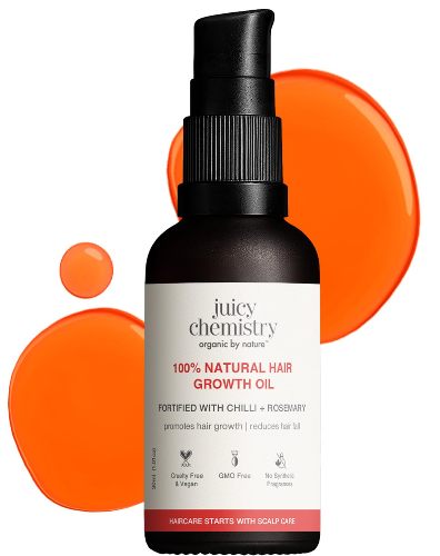 Juicy Chemistry 100% Natural Hair Growth Oil with Chilli + Rosemary