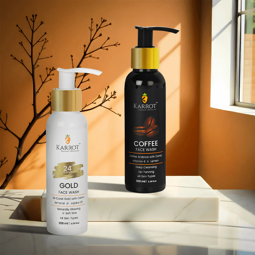 Karrot Natural 24k Gold & Coffee Face Wash Combo