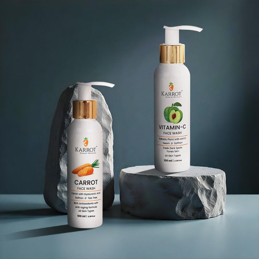 Karrot Natural Carrot & Vitamin C Gel Face Wash Combo