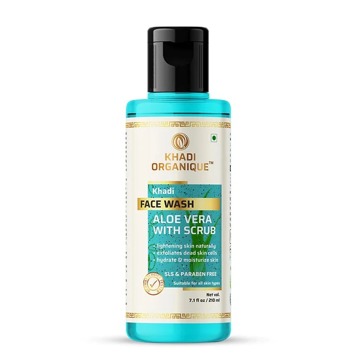 Khadi Organique Aloe Vera With Scrub Face Wash