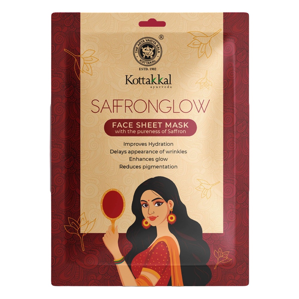Kottakkal Ayurveda Saffronglow-Face Sheet Mask