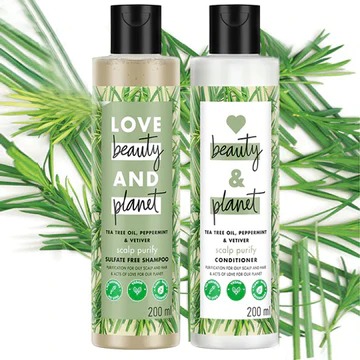 Love Beauty and Planet Tea Tree & Vetiver Scalp Refresh Combo Shampoo + Conditioner