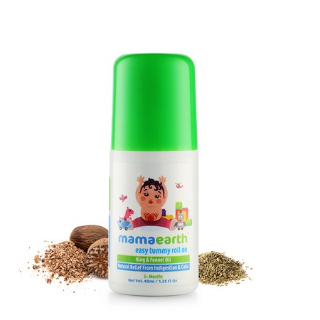 Mamaearth Easy Tummy Roll On for Digestion and Colic Relief with Hing and Fennel
