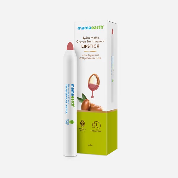 Mamaearth Hydra-Matte Crayon Transferproof Lipstick Macaroon Pink