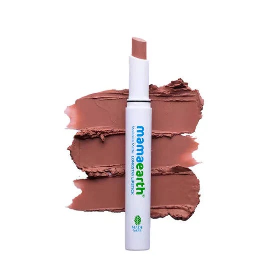 Mamaearth Moisture Matte Long Stay Lipstick-Cinnamon Nude 