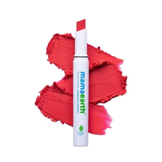 Mamaearth Moisture Matte Long Stay Lipstick-Melon Red 