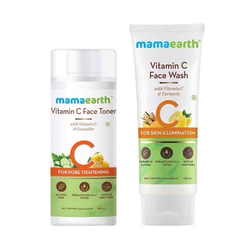 Mamaearth Vitamin C Face Toner And Face Wash Pack