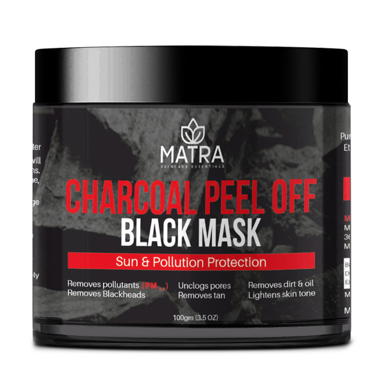 Matra Activated Charcoal Peel Off Mask – Black Mask 