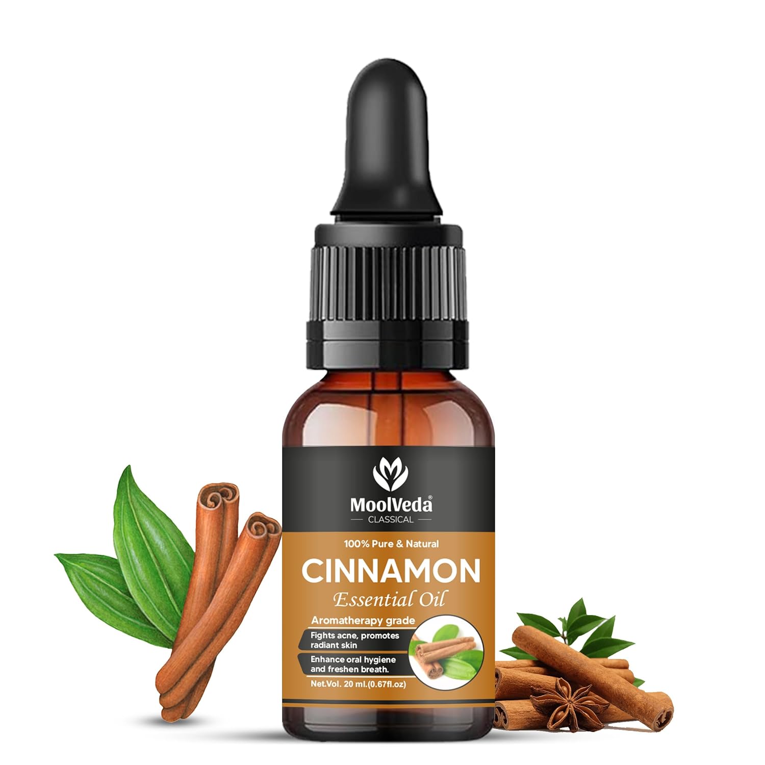 Moolveda Pure & Natural Cinnamon Essential Oil 