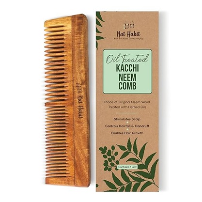 Nat Habit Dual Tooth Kacchi Neem Comb