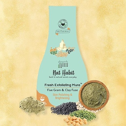 Nat Habit Five Gram & Clay Fuse Exfoliating Mura