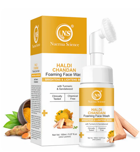 Nuerma Science Haldi Chandan Foaming Face Wash 