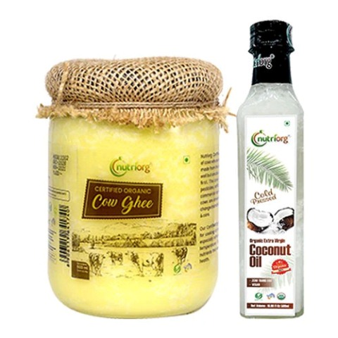 Nutriorg Certified Organic Cow Ghee with Extra Virgin Coconut Oil