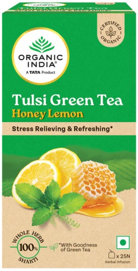 Organic India Tulsi Green Tea Honey Lemon  Tea bags