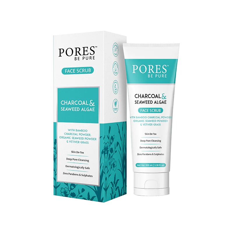 Pores Be Pure Charcoal & Seaweed Algae Gel Face Scrub