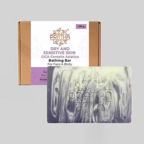 Pratha Naturals Dry And Sensitive Skin CICA-Centella Asiatica Bathing Bar