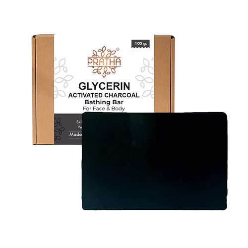 Pratha Naturals Glycerin Bathing Bar - Activated Charcoal