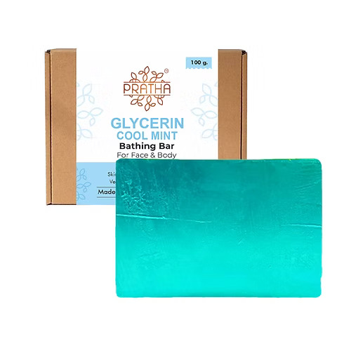 Pratha Naturals Glycerin Bathing Bar - Cool Mint