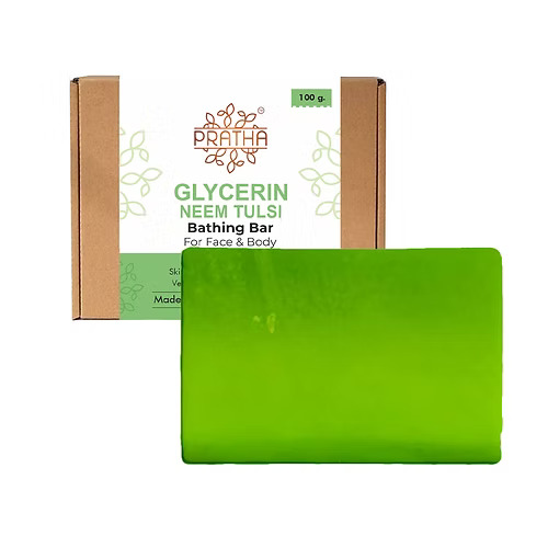 Pratha Naturals Glycerin Bathing Bar - Neem Tulsi