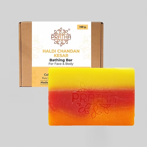 Pratha Naturals Haldi Chandan Kesar Soap