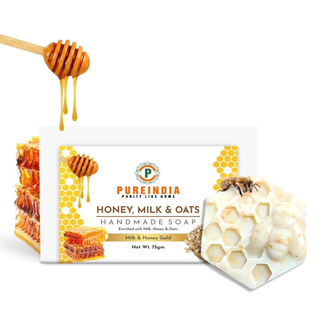 Pureindia Honey Milk Oats Creamy Facial Bar