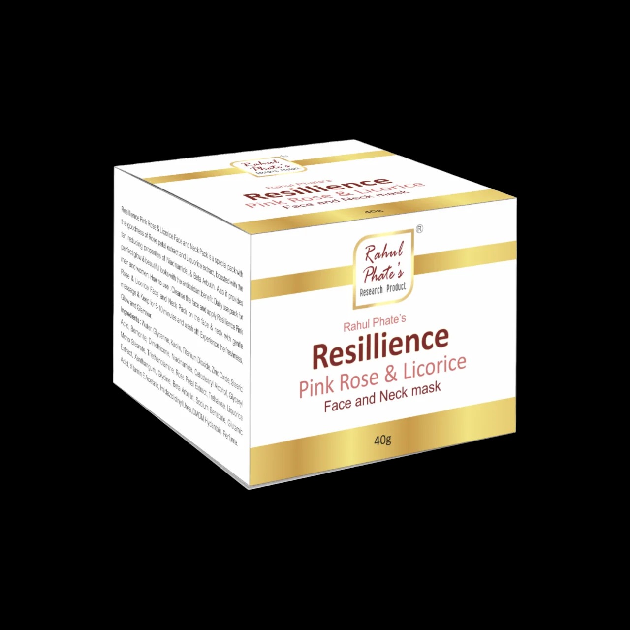 Rahul Phate’s Resillience Pink Rose & Liguorice Face & Neck Mask